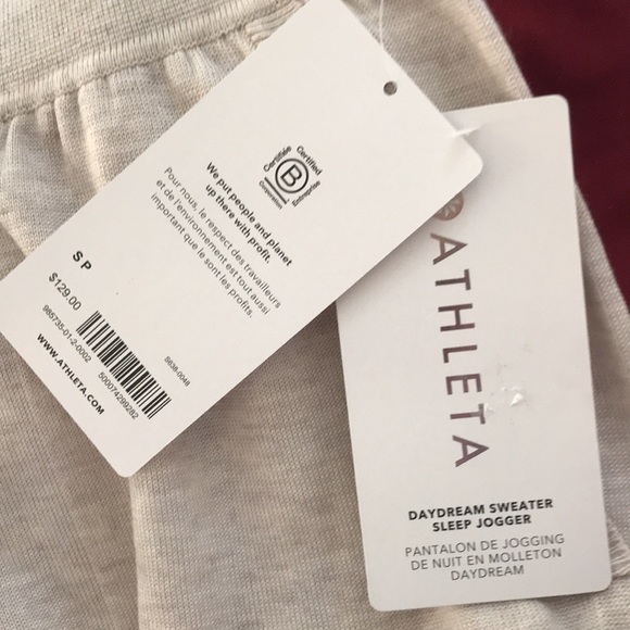 NWT Athleta daydreams sweater sleep jogger SP in a greige color - Picture 3 of 5